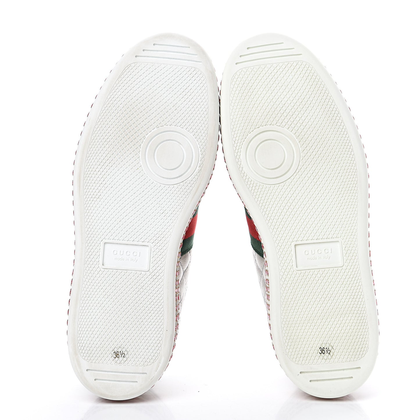Laminated Nappa Crystal Web Bee Embroidered Trapuntata Womens Ace Platform Sneakers 36.5 Argento