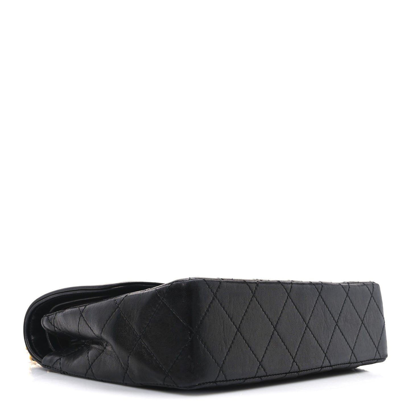 Lambskin Quilted Small Single Flap Black