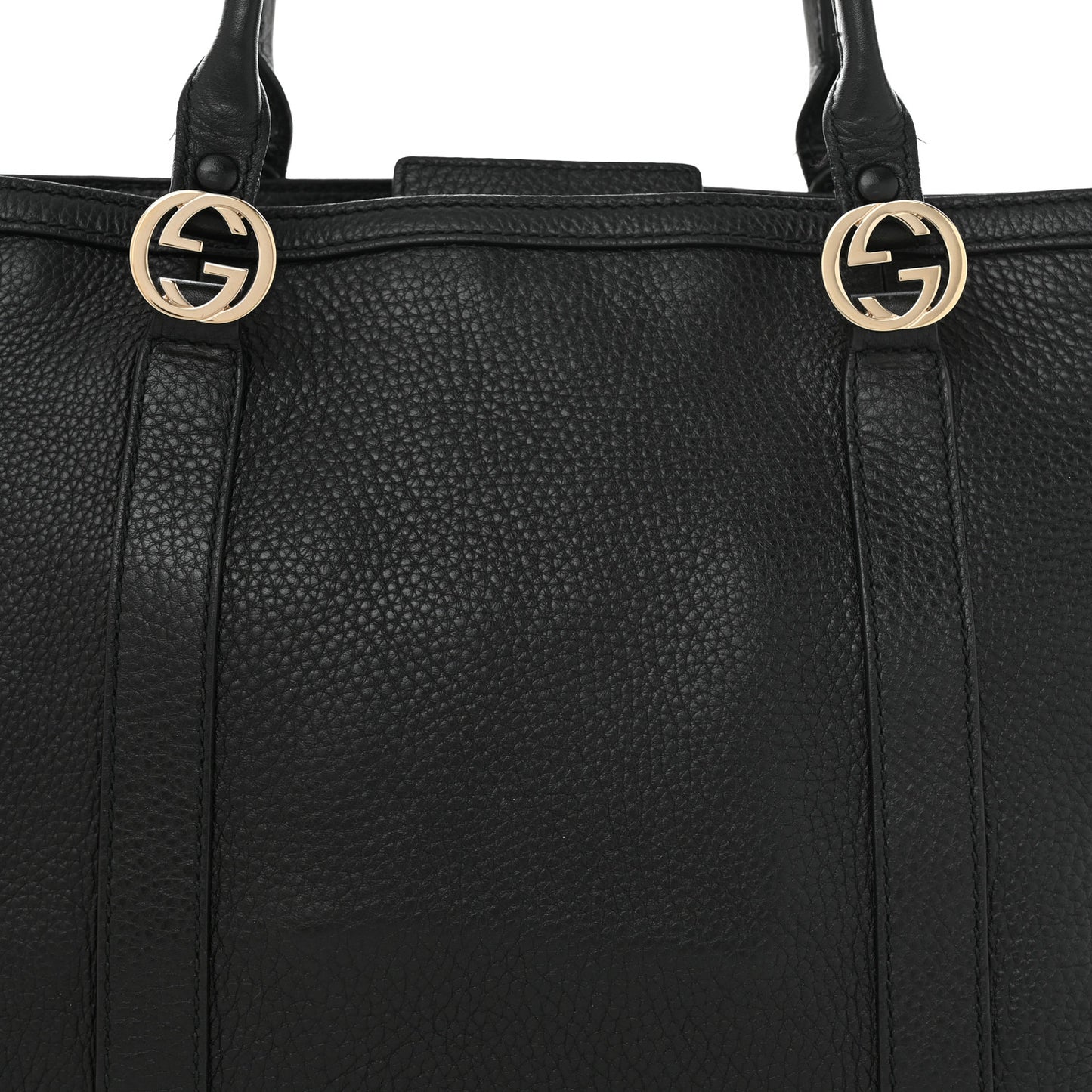 Pebbled Calfskin Old Libeccio Miss GG Tote Black