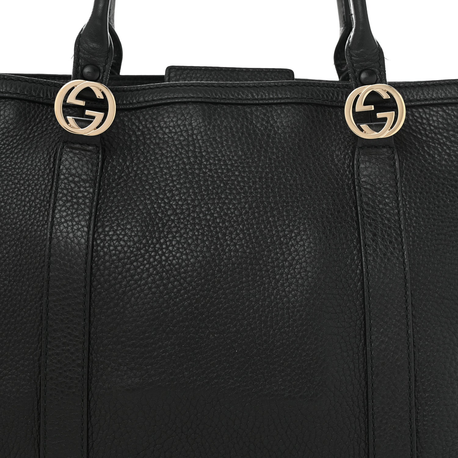 Gucci Pebbled Calfskin Old Libeccio Miss GG Tote Black 8 of 12