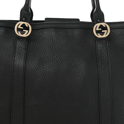 Gucci Pebbled Calfskin Old Libeccio Miss GG Tote Black 8 of 12