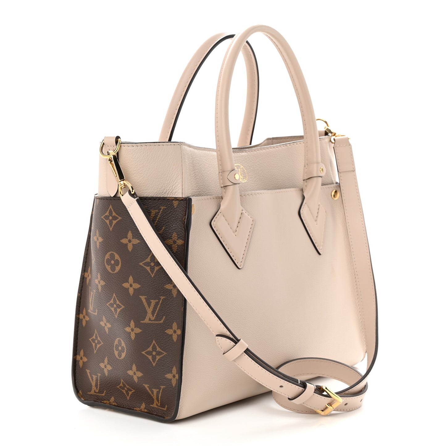 Calfskin Monogram On My Side Greige