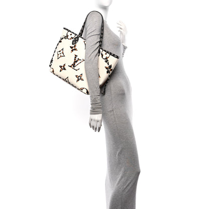 Louis Vuitton Monogram Giant Jungle Neverfull MM Ivory 2 of 9