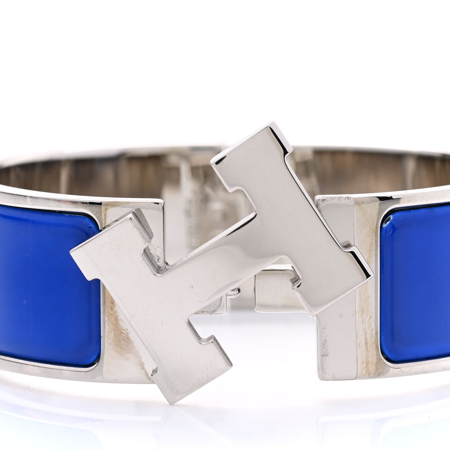 Hermes Enamel Wide Clic Clac H Bracelet Bleu Royal 5 of 5