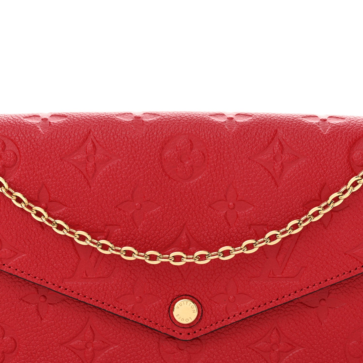 Louis Vuitton Empreinte Pochette Felicie Chain Wallet Scarlet 8 of 11