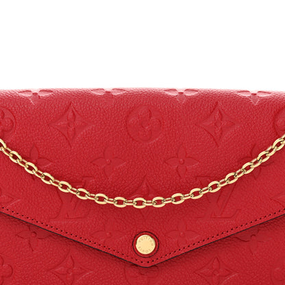 Louis Vuitton Empreinte Pochette Felicie Chain Wallet Scarlet 8 of 11
