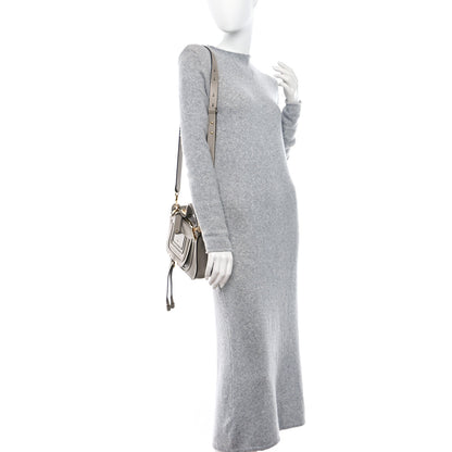 Chloe Shiny Calfskin Small Marcie Saddle Shoulder Bag Motty Grey 2 of 8