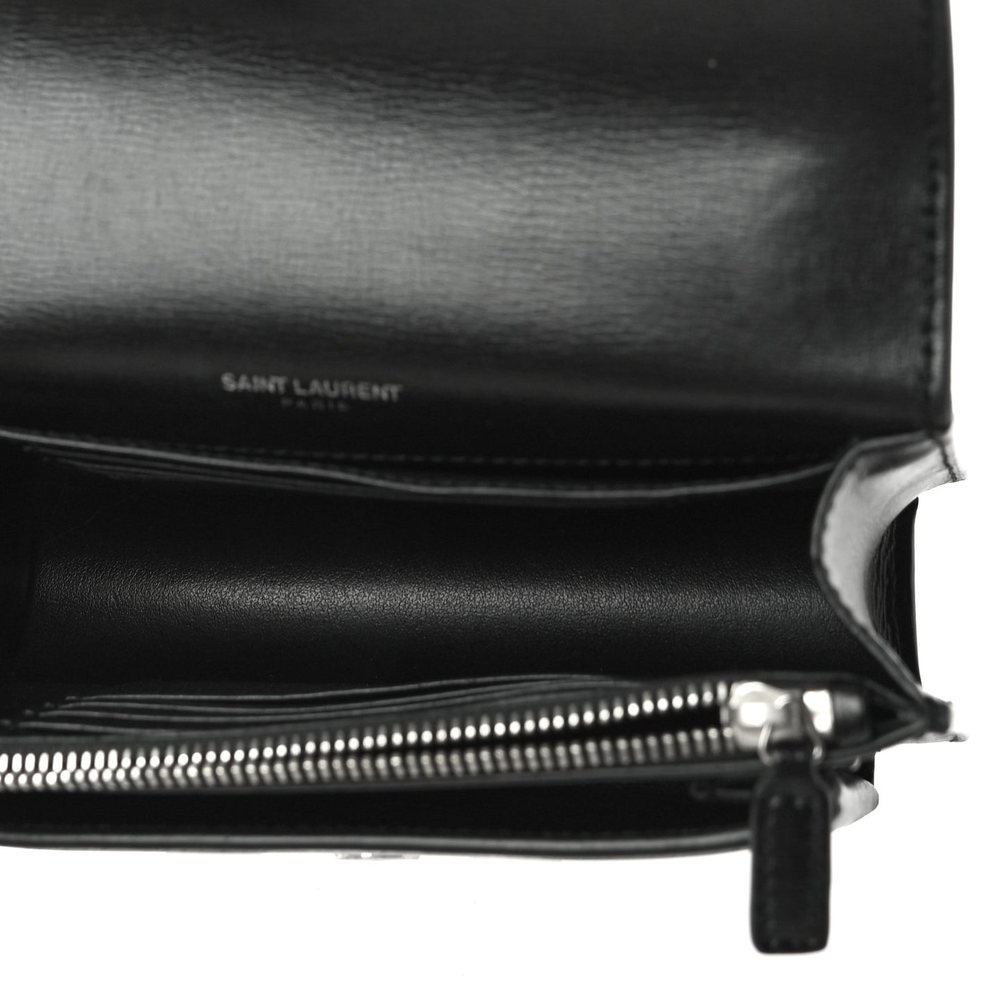 Calfskin Monogram Sunset Chain Wallet Black