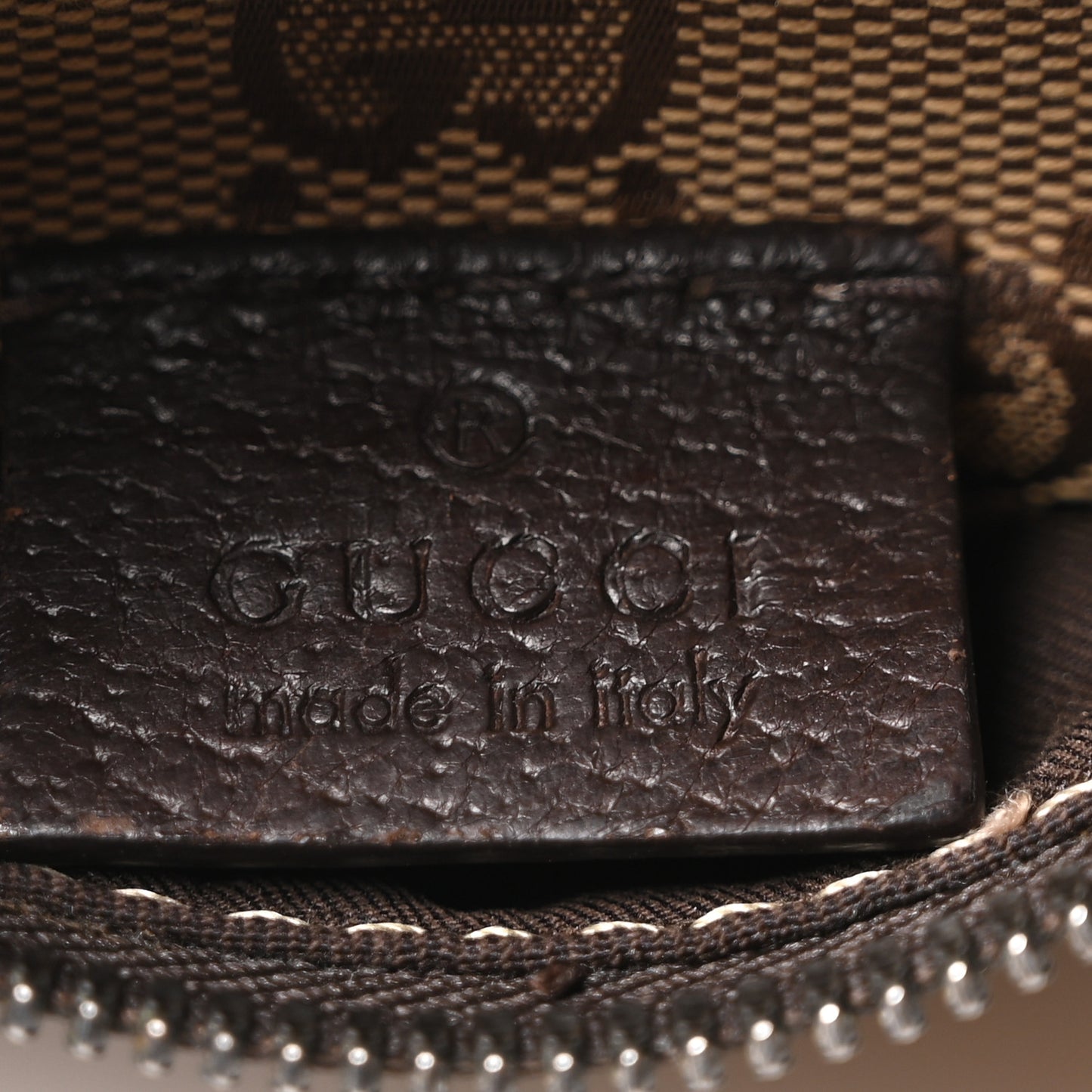 GG Monogram Web Double Pocket Belt Bag Dark Brown