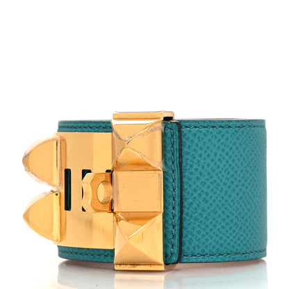 Hermes Epsom Collier de Chien CDC Bracelet S Malachite 3 of 5
