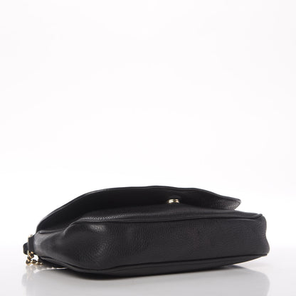Gucci Pebbled Calfskin Medium Soho Flap Crossbody Black 4 of 11