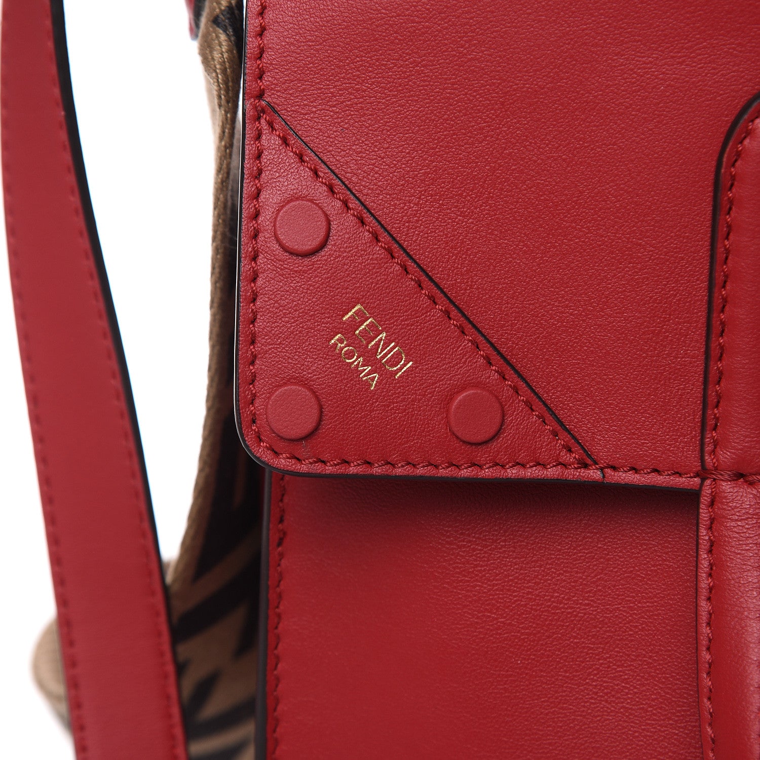 Fendi Vitello Grace Matte Large Flip Tote Fragola 10 of 13