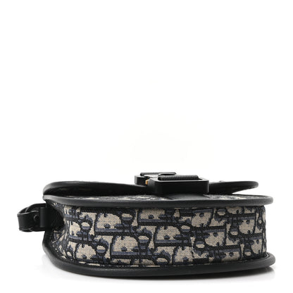Christian Dior Oblique Grained Calfskin Mini Gallop Bag With Strap Black Beige 4 of 10