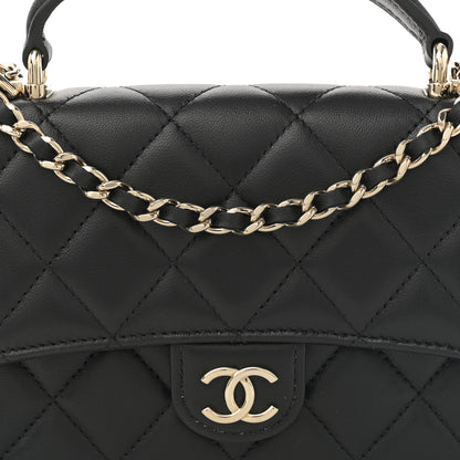 Chanel Lambskin Quilted Flap Phone Holder With Chain Black 8 of 12
