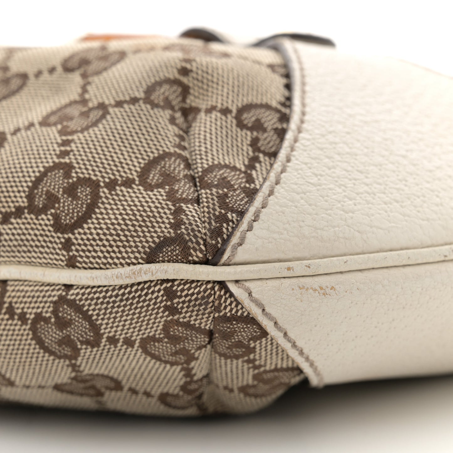 Monogram Bamboo Horsebit Hobo Off White