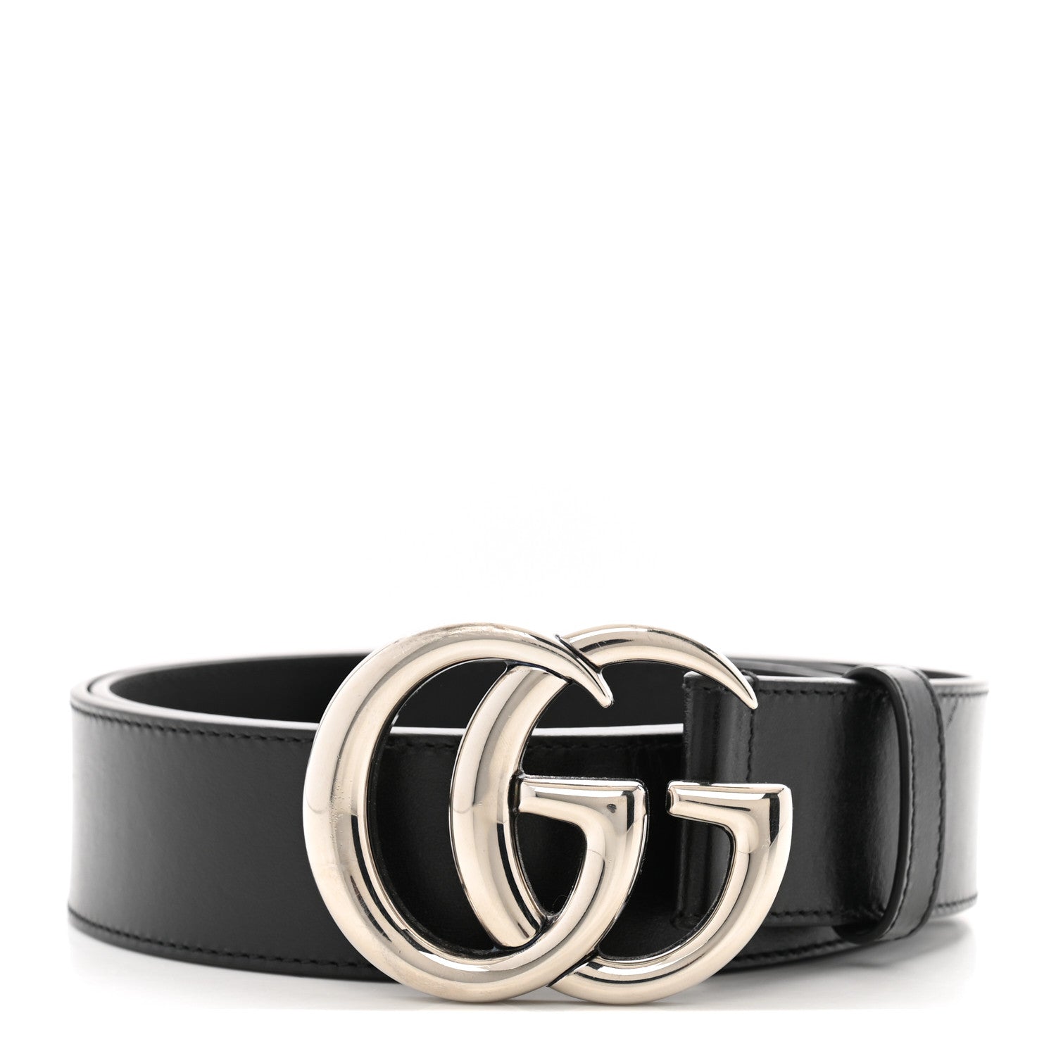 Gucci Plutone Calfskin Palladium Double G 40mm Belt 100 40 Black 1 of 6