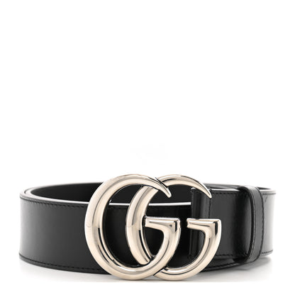 Gucci Plutone Calfskin Palladium Double G 40mm Belt 100 40 Black 1 of 6