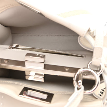 Fendi Nappa Lace Up Mini Peekaboo Iconic Satchel Bianco Carta 5 of 9