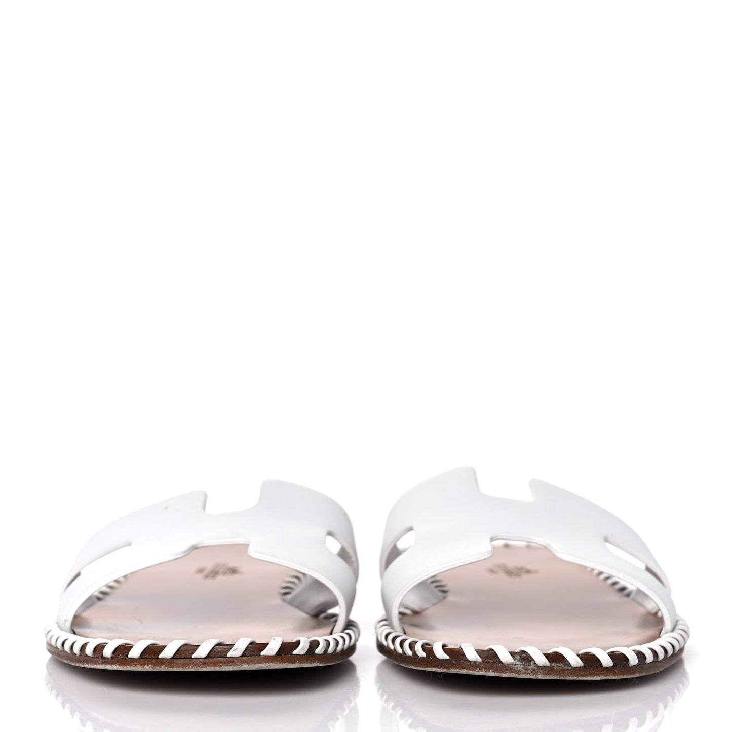 Calfskin Braided Oran Sandals 36 White