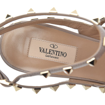 Valentino Garavani Patent Nappa Rockstud Ankle Strap 100mm Pumps 41 Perla Poudre 6 of 9