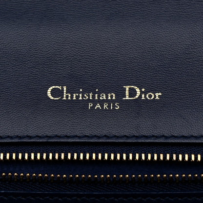 Christian Dior Lambskin Studded Medium Diorama Flap Bag Navy Blue 6 of 10