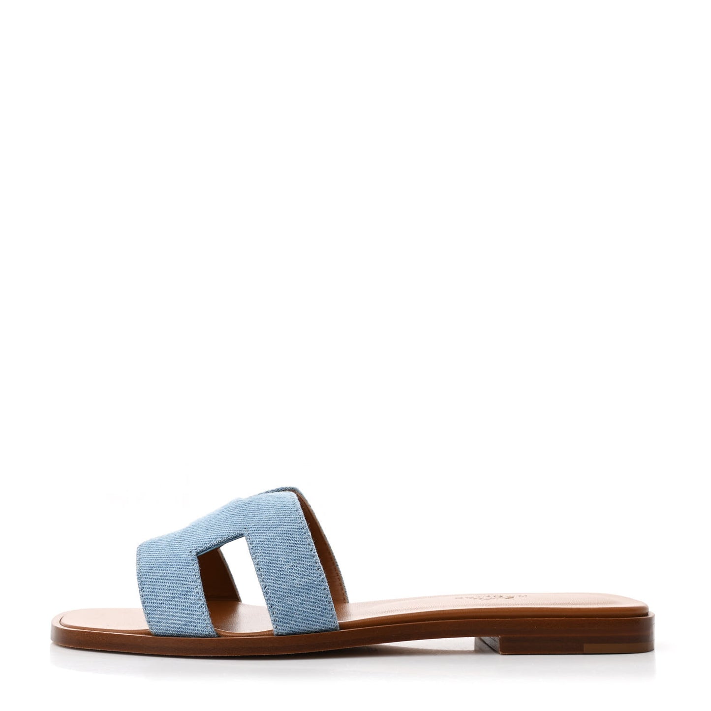 Denim Canvas Oran Sandals 36 Bleu Clair