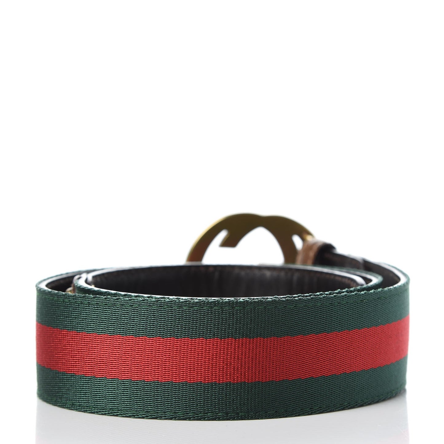 Calfskin Web Interlocking G Belt 80 32 Brown