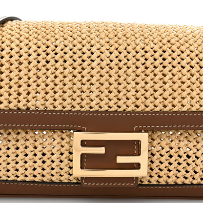 Fendi Macrame Crochet Baguette Natural Gianduia 9 of 11