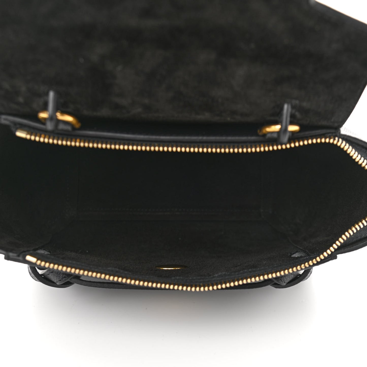 Grained Calfskin Nano Belt Bag Black