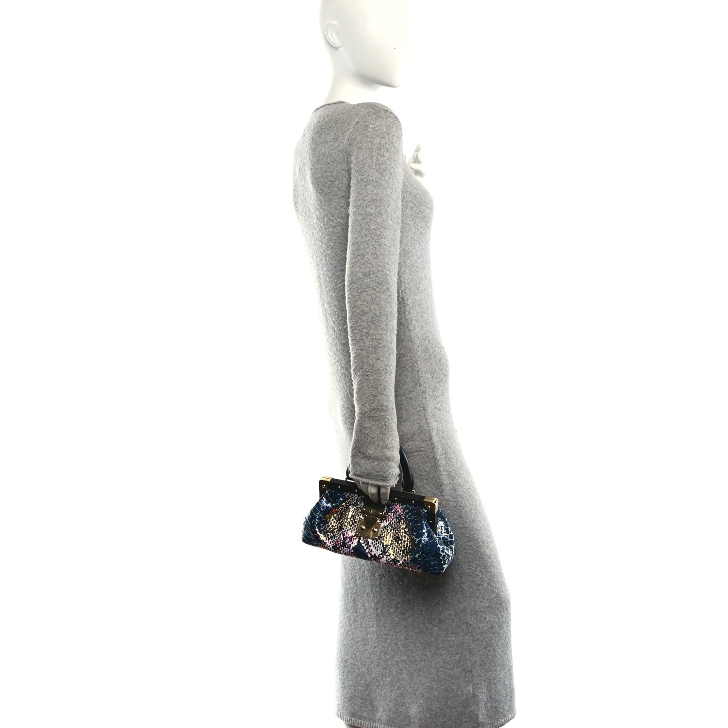 Louis Vuitton Calfskin Monogram Sequin LV Cafe Clutch Multicolor 2 of 9
