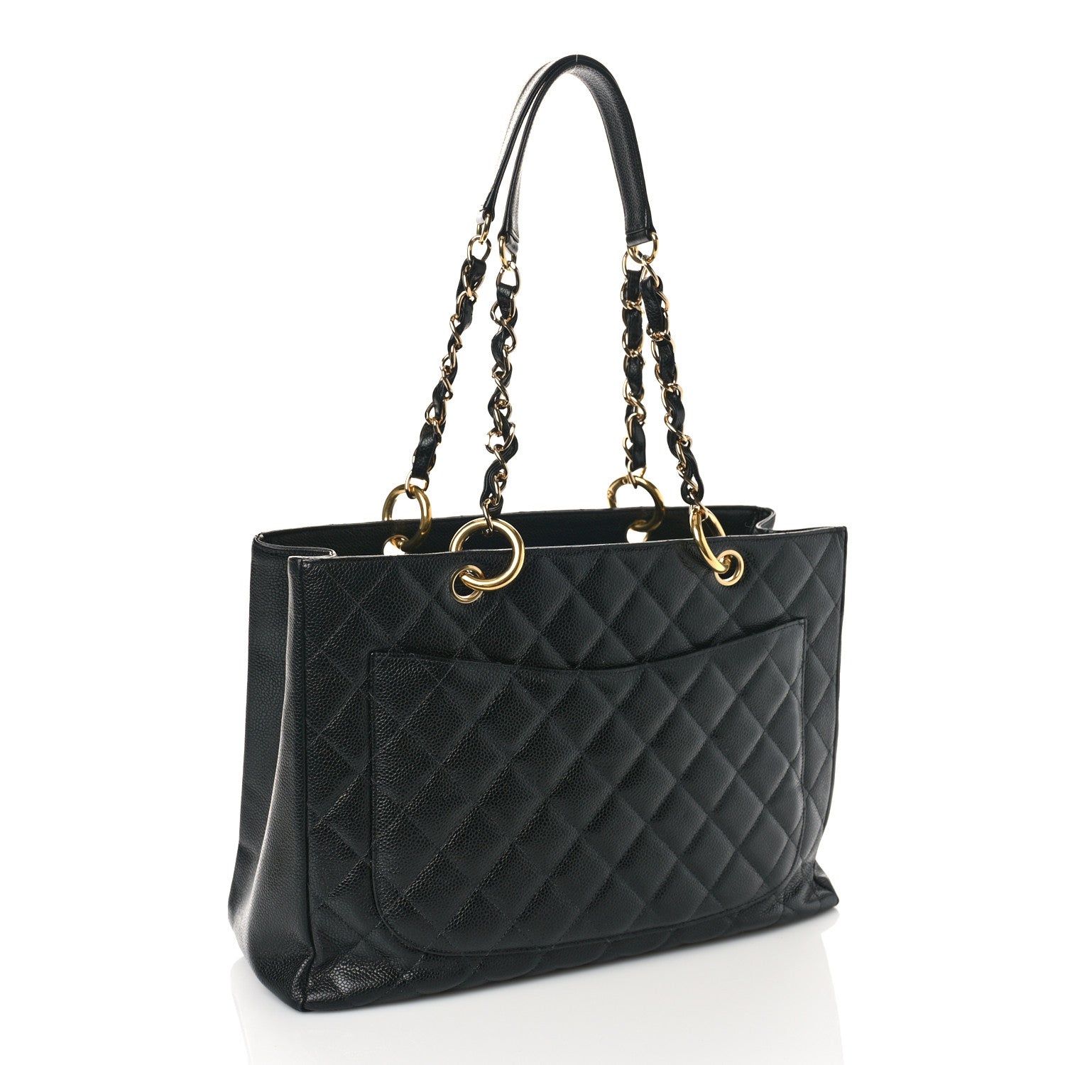 Chanel Caviar Quilted Grand Shopping Tote GST Black 3 of 10