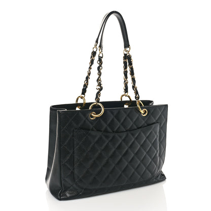 Chanel Caviar Quilted Grand Shopping Tote GST Black 3 of 10