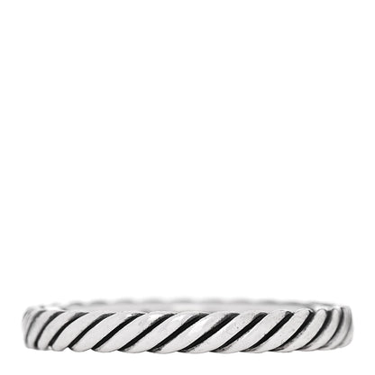 David Yurman Sterling Silver Cable Classics Band Ring 54 7 1 of 4