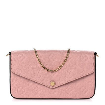 Louis Vuitton Empreinte Pochette Felicie Chain Wallet Rose Poudre 3 of 13