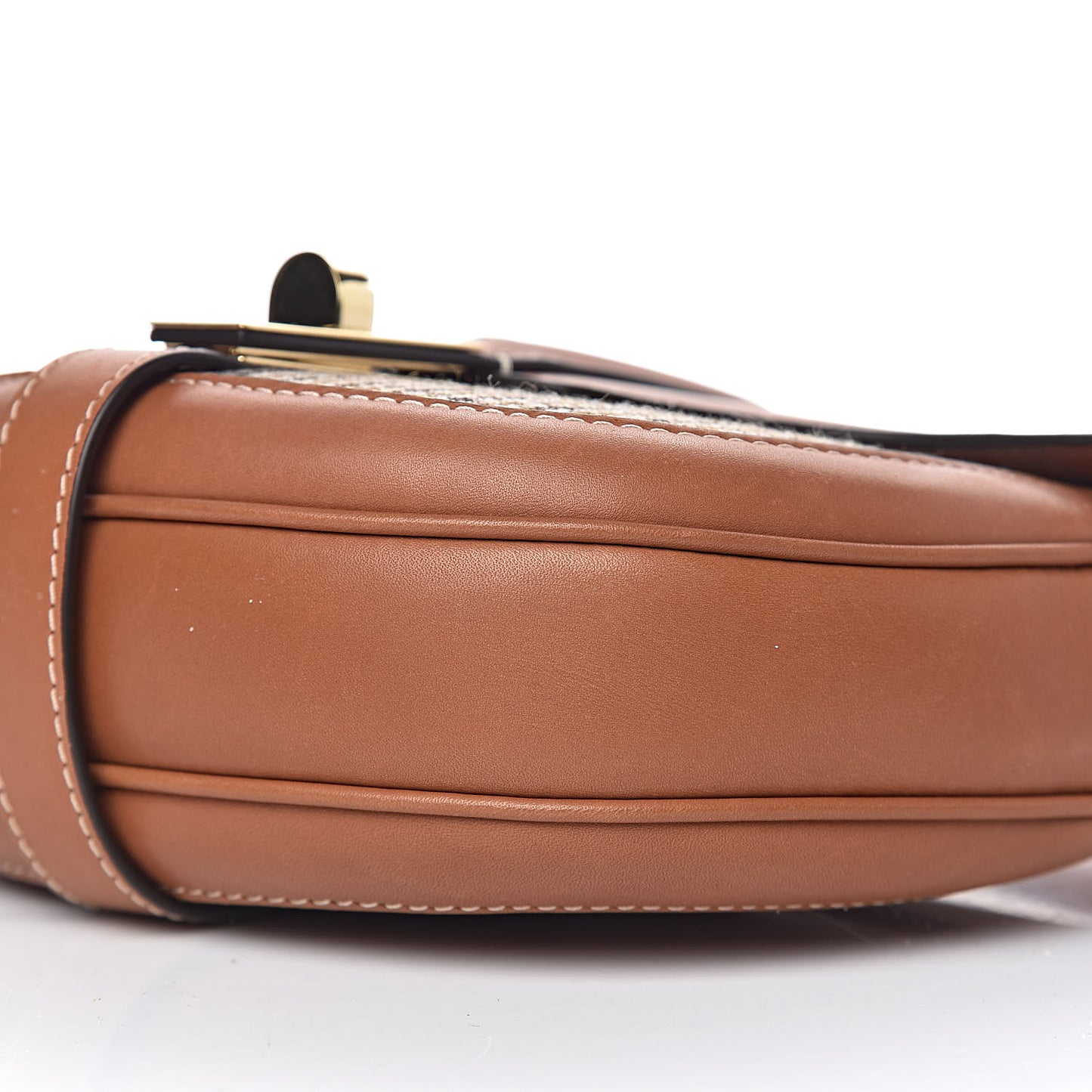 Natural Calfskin Tweed Besace Small 16 Tan