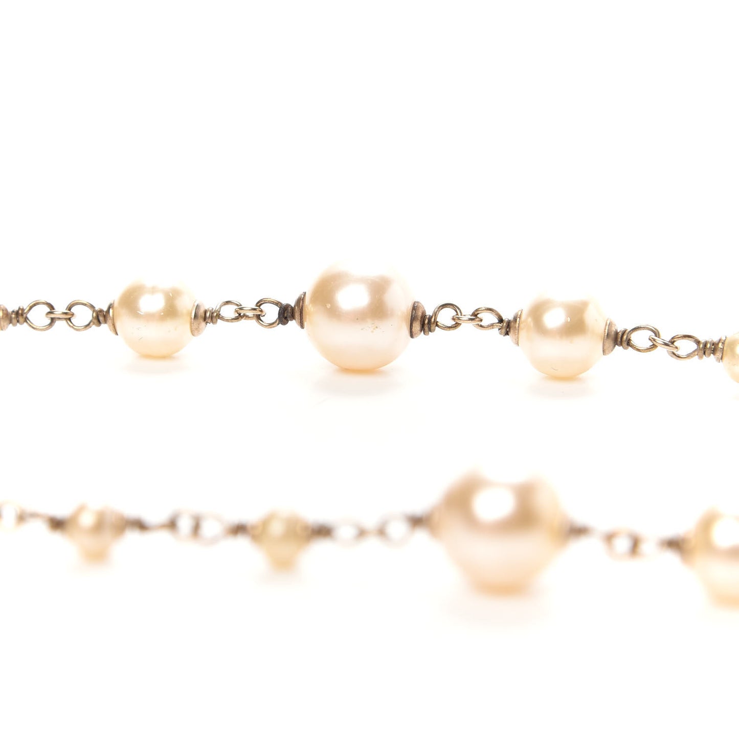 Irregular Pearl CC Belt Light Gold