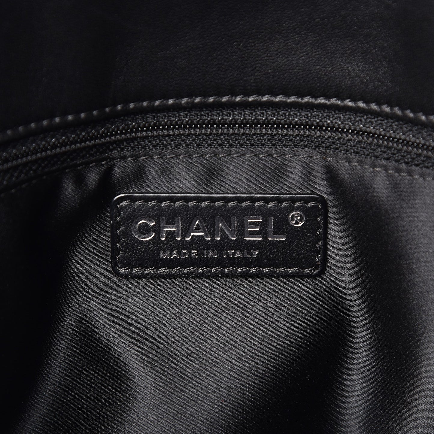 Lambskin Quilted Large Easy Carry Shopping Tote Black