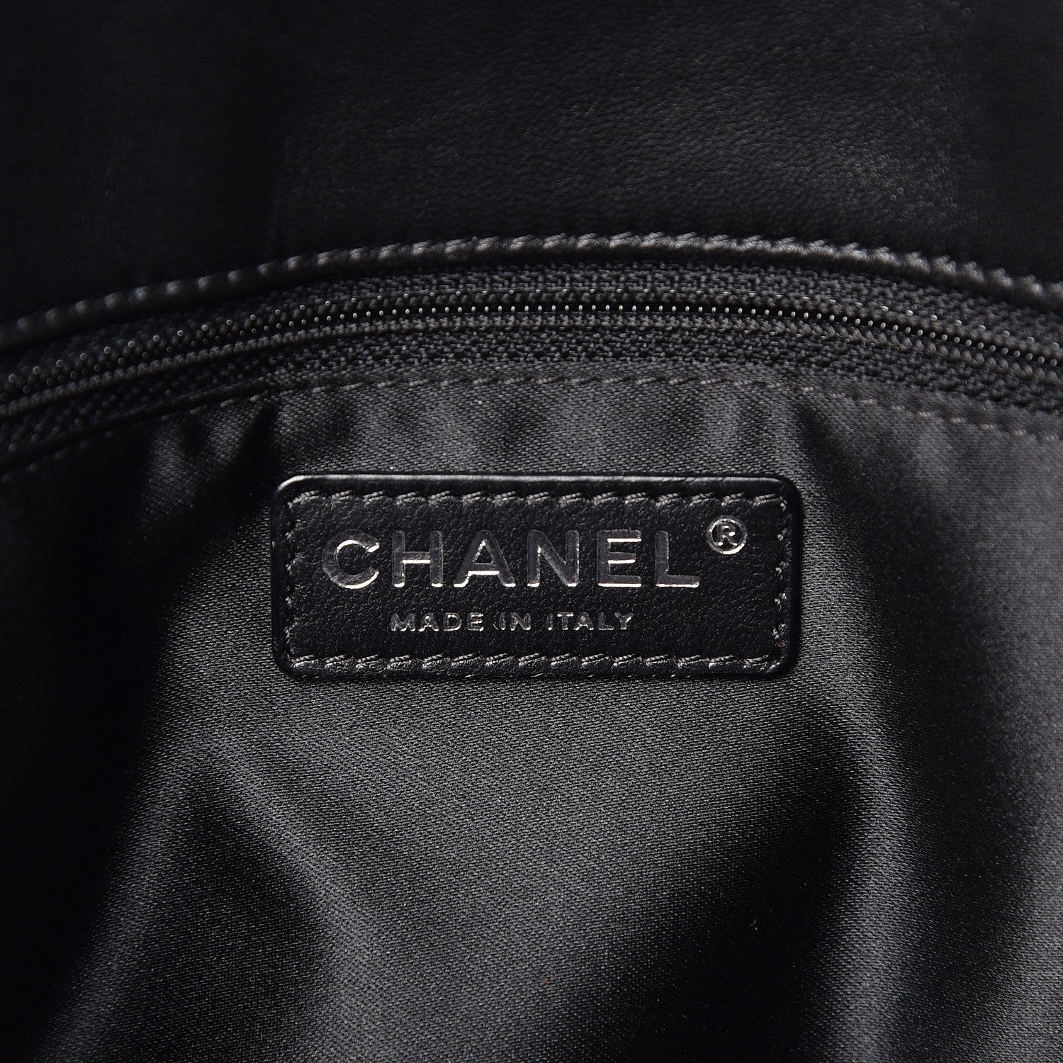Chanel Lambskin Quilted Large Easy Carry Shopping Tote Black 6 of 8