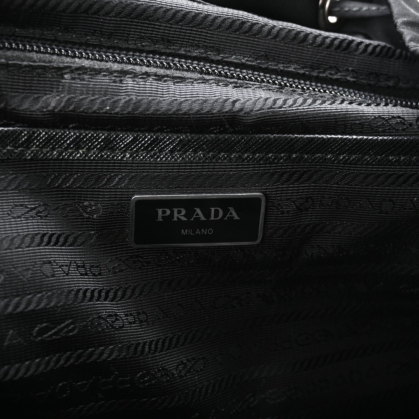 Re-Nylon Vela Saffiano Medium Backpack Black