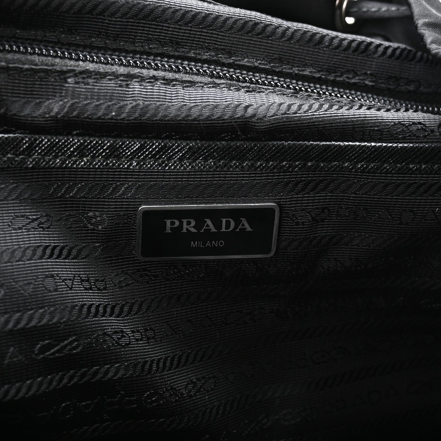 Prada Re-Nylon Vela Saffiano Medium Backpack Black 7 of 12