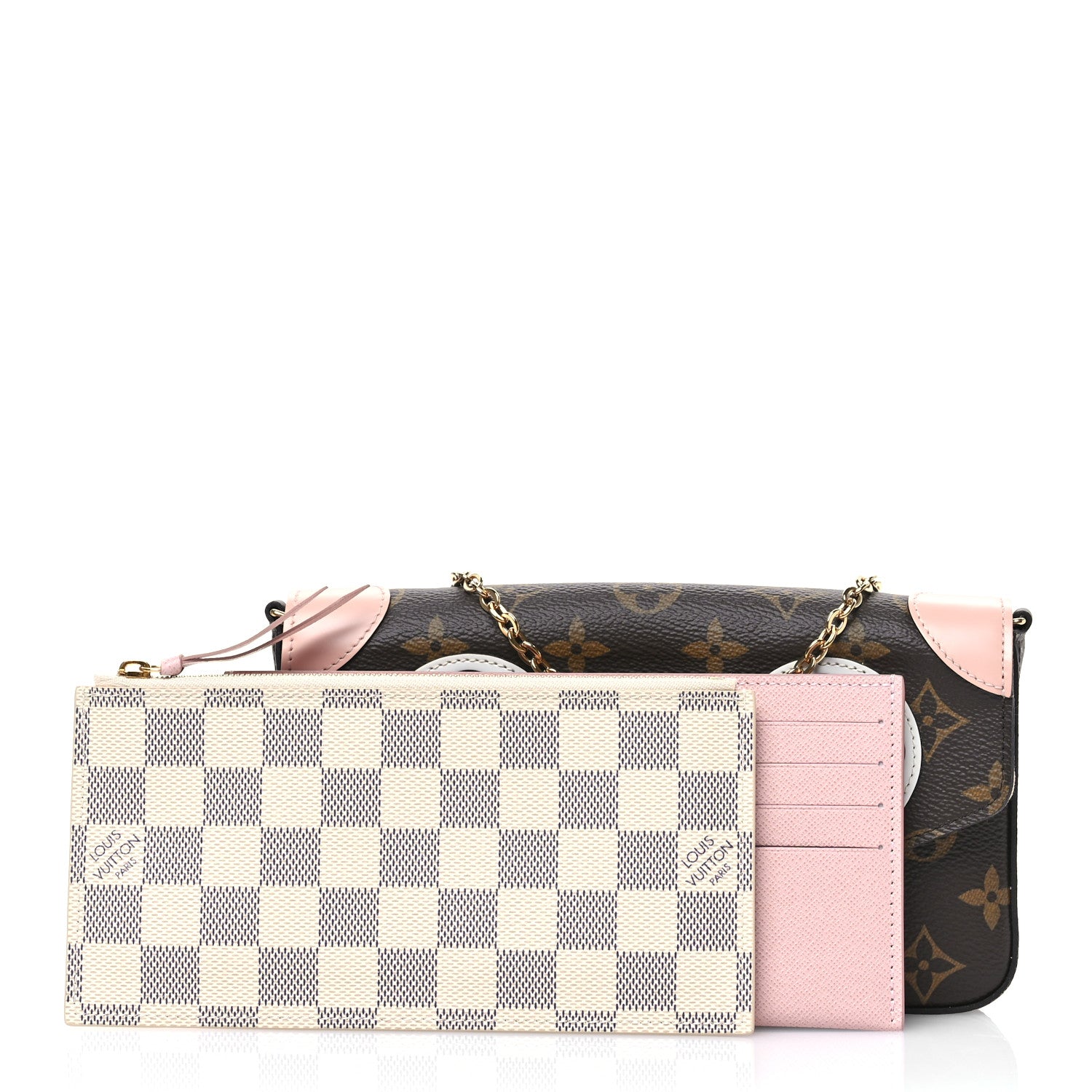 Louis Vuitton Monogram Valentine Dog Pochette Felicie Chain Wallet 3 of 11