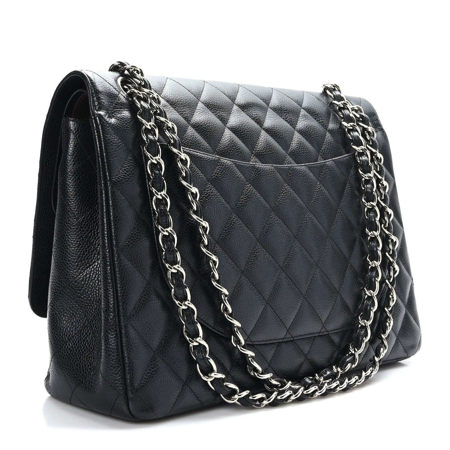 Chanel Caviar Quilted Maxi Double Flap Black 3 of 9