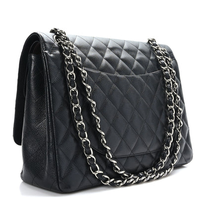 Chanel Caviar Quilted Maxi Double Flap Black 3 of 9