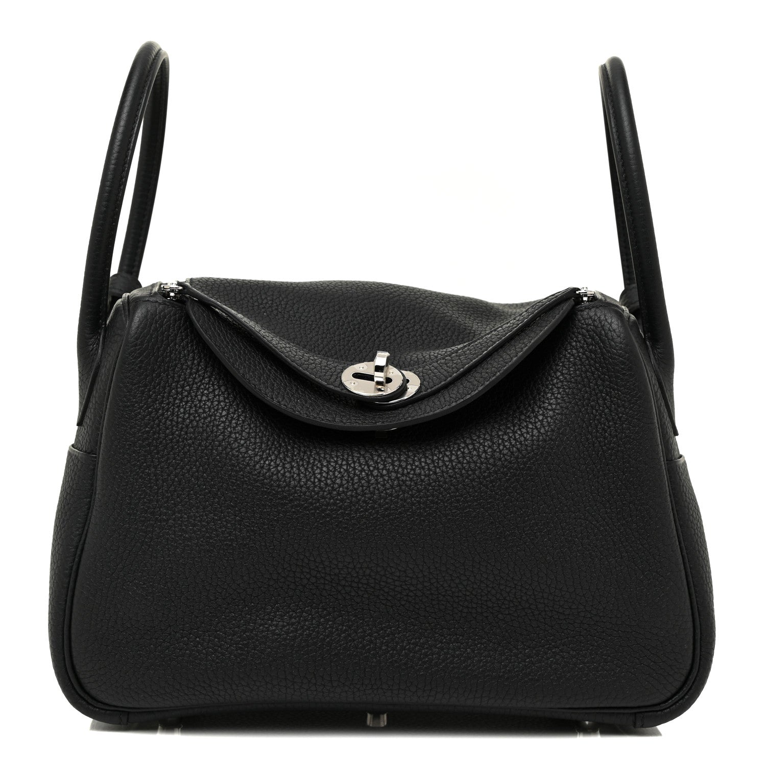 Hermes Taurillon Clemence Lindy 26 Black 1 of 9