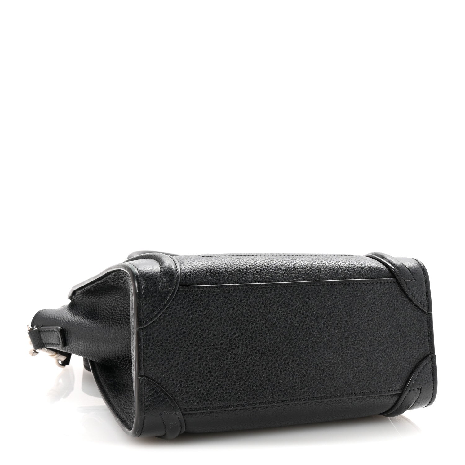 Celine Drummed Calfskin Nano Luggage Black 4 of 9