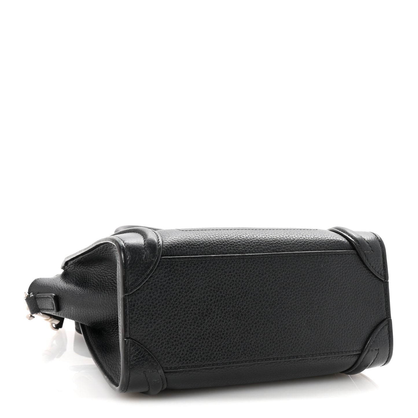 Drummed Calfskin Nano Luggage Black