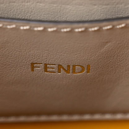 Fendi Cuoio Romano Vitello Cover Bi-Color Peekaboo I See U X Cross Satchel  Sunflower Stone Mimosa 6 of 13