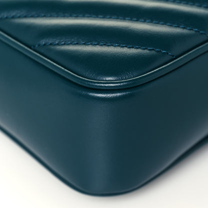 Saint Laurent Calfskin Matelasse Monogram Lou Camera Bag Sea Turquoise 10 of 12