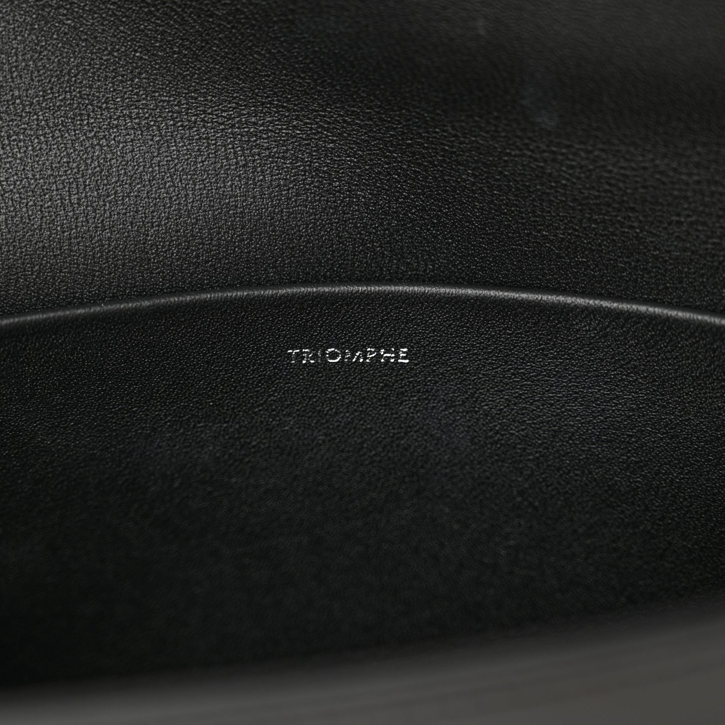 Shiny Calfskin Triomphe Chain Shoulder Bag Black