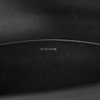 Celine Shiny Calfskin Triomphe Chain Shoulder Bag Black 6 of 12